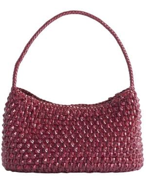 Dragon Diffusion Tassen ,Rood ,Leer Basil Cactus Shoulder Tote