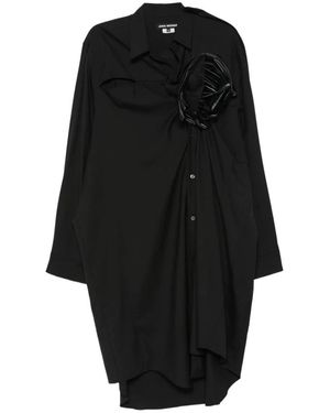 Junya Watanabe Kleedjes ,Zwart ,Wol Jr-O042-051 Overhemdjurk