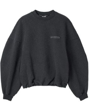 Jacquemus Hoodies & Sweatvesten ,Grijs ,Katoen Le Sweatshirt Ruban - Zwart