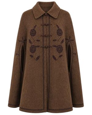 Antik Batik Willow Cape - Braun