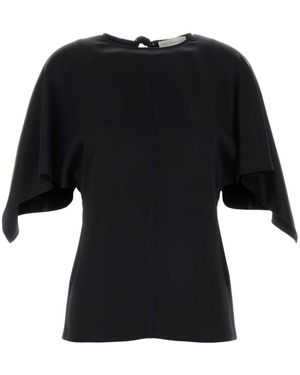 Stella McCartney Overhemden ,Zwart ,Satijn Satijnen Top