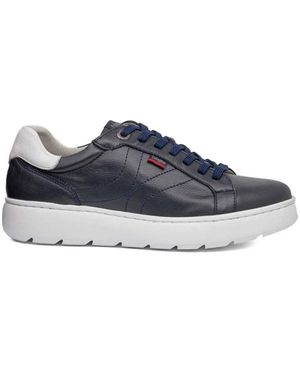 Callaghan Leren Sneakers Met Gewatteerde Binnenzool - Blauw