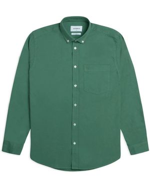 Woodbird Overhemden ,Groen ,Groene Basis Shirt Fling