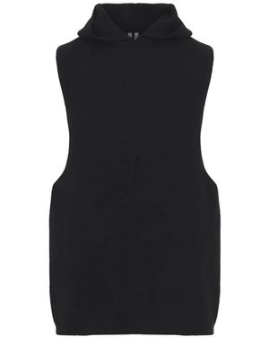 Rick Owens Hooded Tank Top - Zwart