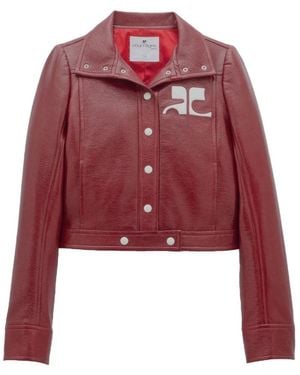 Courreges Reedition Vinyl Jas - Rood