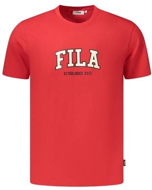 Fila Tops ,Rood ,Katoen Rifredi T-Shirt