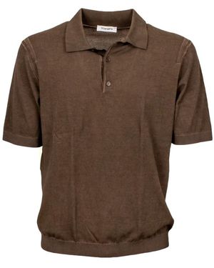 Kangra Polo Met Knopen Vintage Geverfd - Bruin