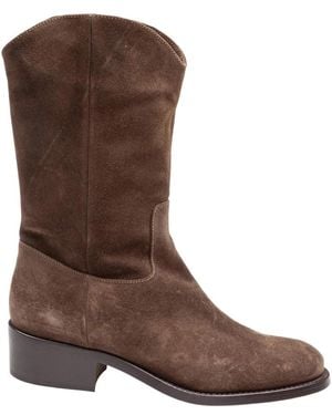 Agl Attilio Giusti Leombruni Waldgrüne Wildleder Stiefeletten - Braun