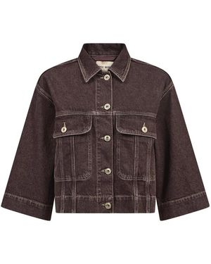 Mos Mosh Jassen ,Bruin ,Denim Mmanetta Denim Jacket