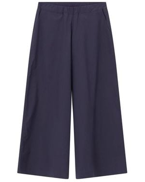 Roberto Collina Broeken ,Blauw ,Katoen Wijde Broek