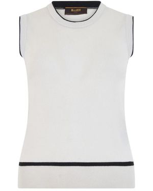 Moorer Gebreid Vest - Wit