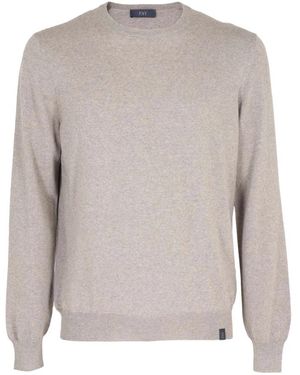 Fay Round-Neck Knitwear - Grigio