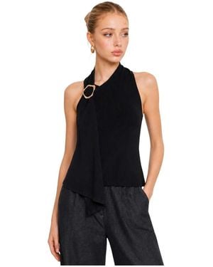 Kocca Scarfknitx Ärmelloses Top - Schwarz