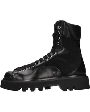Mugler Lace-Up Boots - Noir