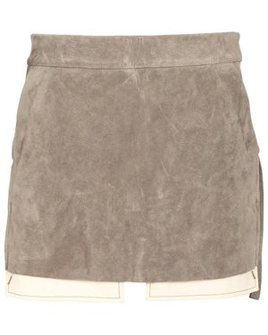 Rick Owens Leather Skirts - Natural