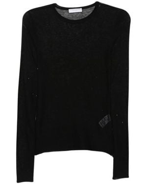 Majestic Filatures Round-Neck Knitwear - Negro