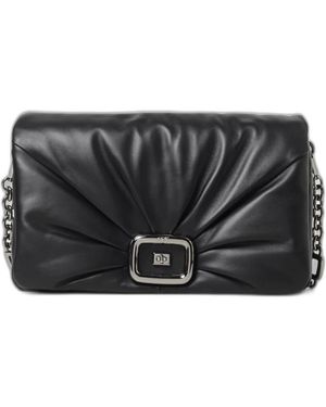 Roger Vivier Tassen ,Zwart ,Leer Viv' Choc Large Bag