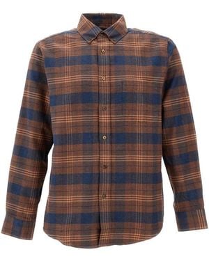 Portuguese Flannel Kariertes Hemd - Blau