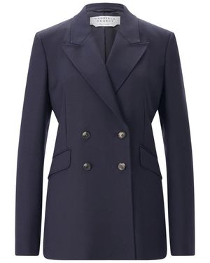 Gabriela Hearst Jassen ,Blauw ,Wol Double-Breasted Wool Blazer