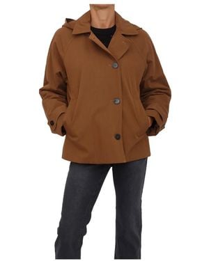 Marella Double-Breasted Coats - Marrón