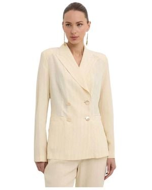 Liu Jo Dubbelrijige Blazer - Naturel