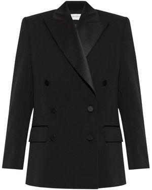 Balmain Wolblazer Met Dubbele Split - Zwart