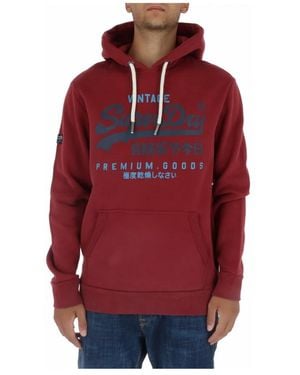 Superdry Hoodies - Rojo