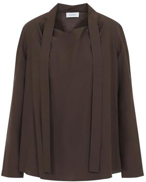 Lemaire Overhemden ,Bruin ,Katoen Ascot Blouse