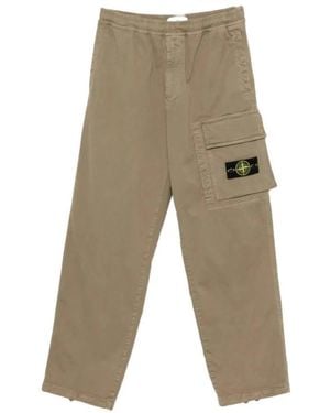 Stone Island Broeken ,Groen ,Katoen Pantalone Loose