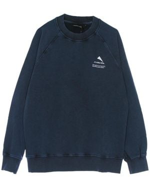 Mauna Kea Hoodies & Sweatvesten ,Blauw ,Katoen Lichtgewicht Crewneck Raglan Sweatshirt