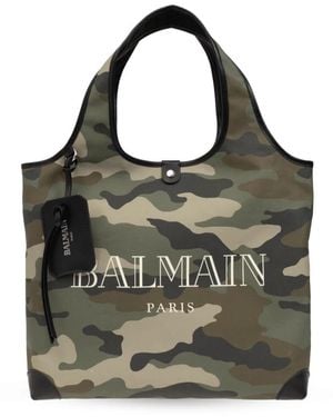 Balmain B-esercito borsa shopper - Verde