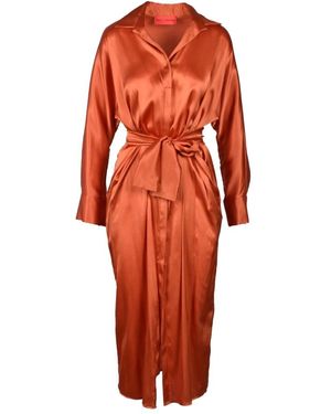 Wild Cashmere Shirt Dresses - Rosso