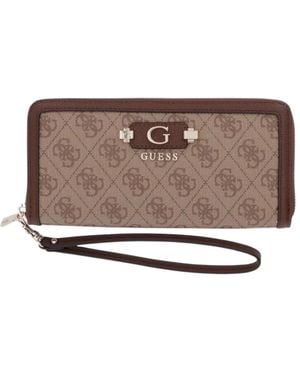 Guess Accessoires ,Portemonnee Met Rits - Bruin