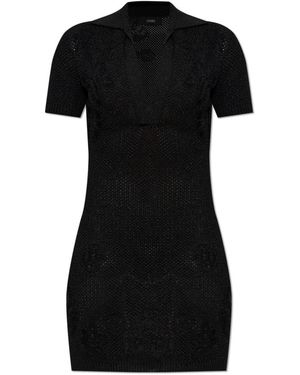 Amiri Kleedjes ,Zwart ,Jurk Met Lurexdraad