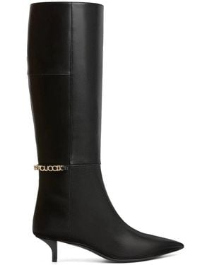 Gucci Schoenen ,Roze ,Leer Signorina Leren Laars - Zwart