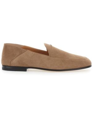 Tod's Loafer Mit Wildleder Und Logo-Plakette - Braun