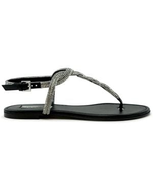 Ninalilou Flat Sandals - Black