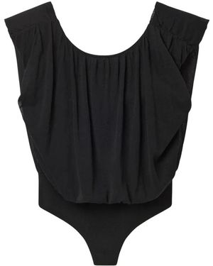 Dagmar Draped Stricktop - Schwarz
