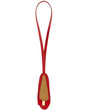 Ferragamo Bow Varina Leather Charm - Rood