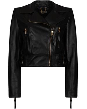 Elisabetta Franchi Leather Jackets - Black