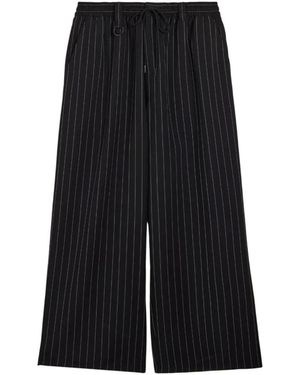 Y-3 Broeken ,Zwart ,Polyester Sport Uniform Pinstripe Track Pants