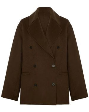CESARE GASPARI Double-Breasted Coats - Marrón