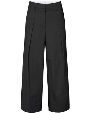 Rabens Saloner Wide Trousers - Negro