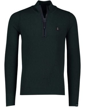 Butcher of Blue Groene Half Zip Trui - Zwart