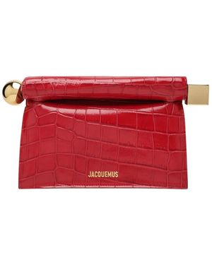 Jacquemus Tassen ,Rood ,Rond Carré Clutch
