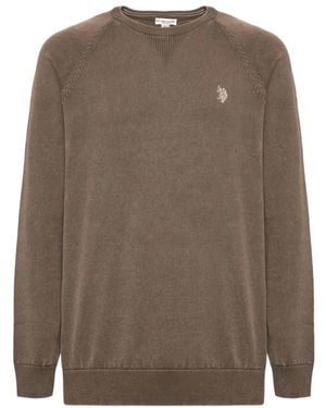 U.S. POLO ASSN. Round-Neck Knitwear - Marron
