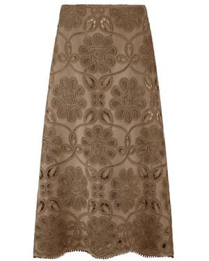 Riani Midi Skirts - Marrón