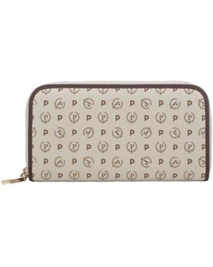 Pollini Accessoires ,Bruin Ritsportemonnee, Heritage Model - Metallic