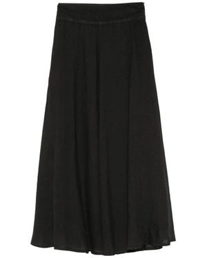 120% Lino Midi Skirts - Black