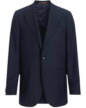 Oscar Jacobson Jassen ,Blauw ,Wol Fellow Regular Fit Blazer